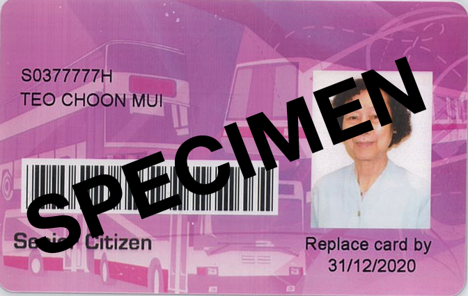 Senior citizens Concession Card